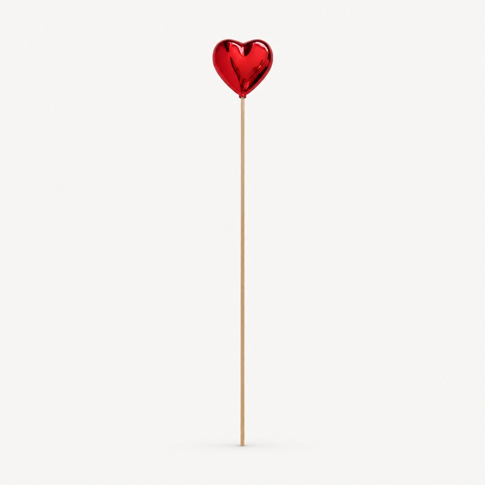 Bijsteker hart glans, rood