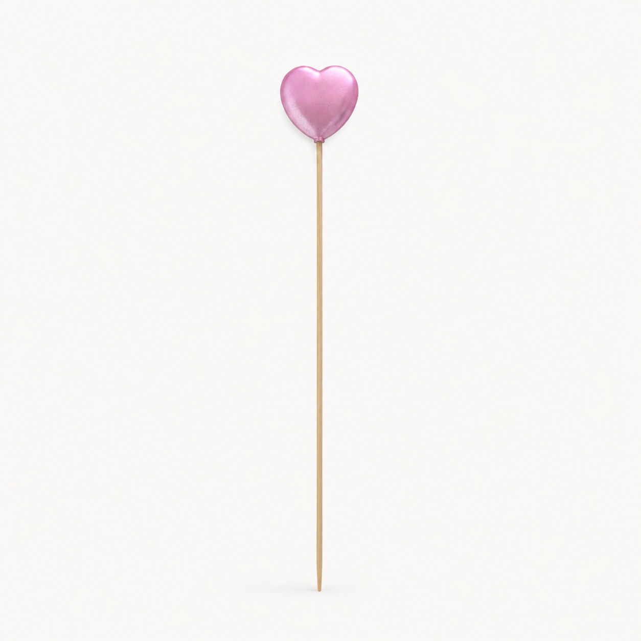 Bijsteker hart glans, roze