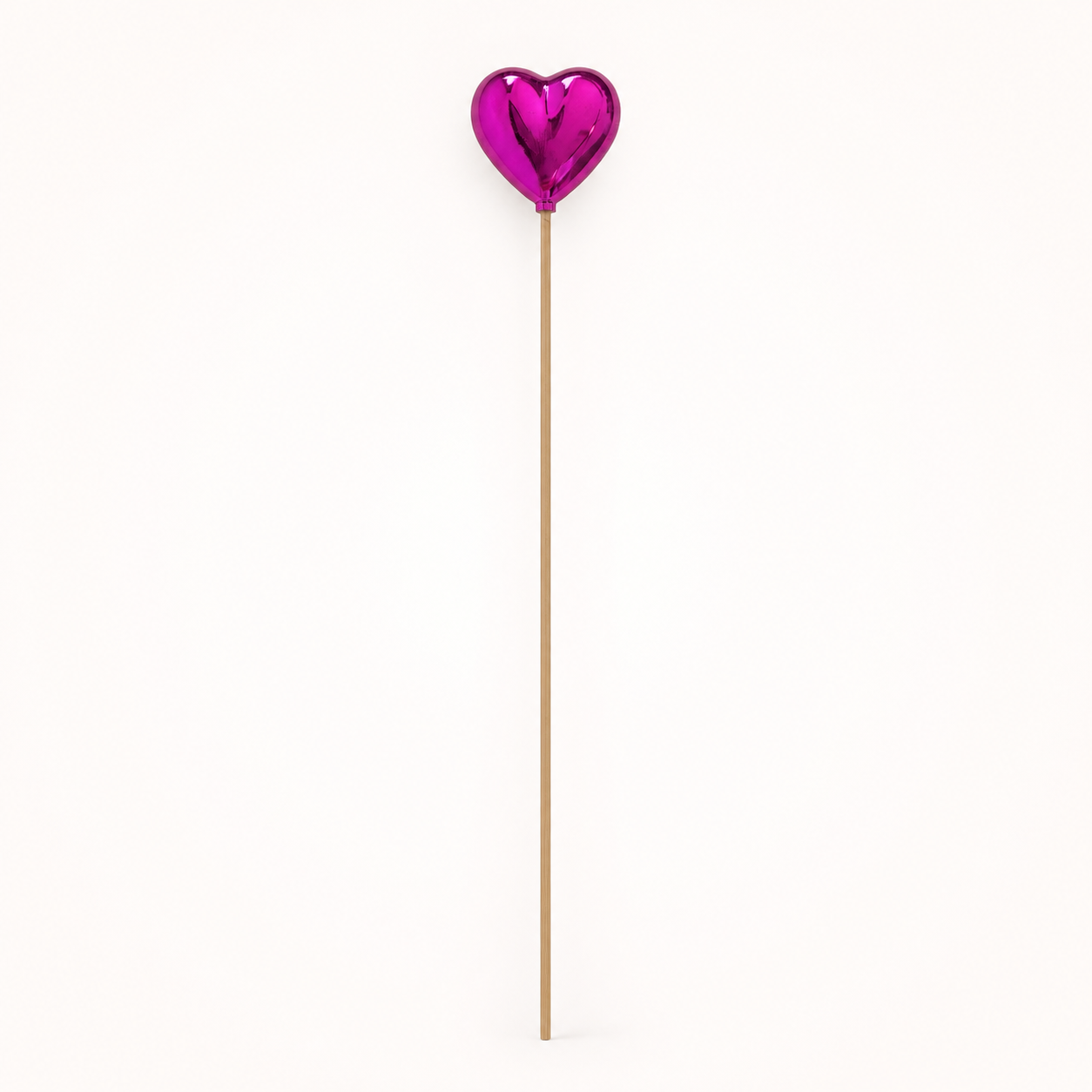 Bijsteker hart glans, magenta