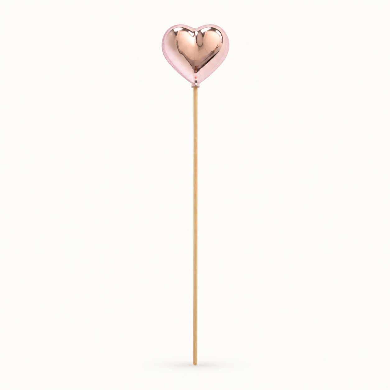 Bijsteker hart glans, rosegoud