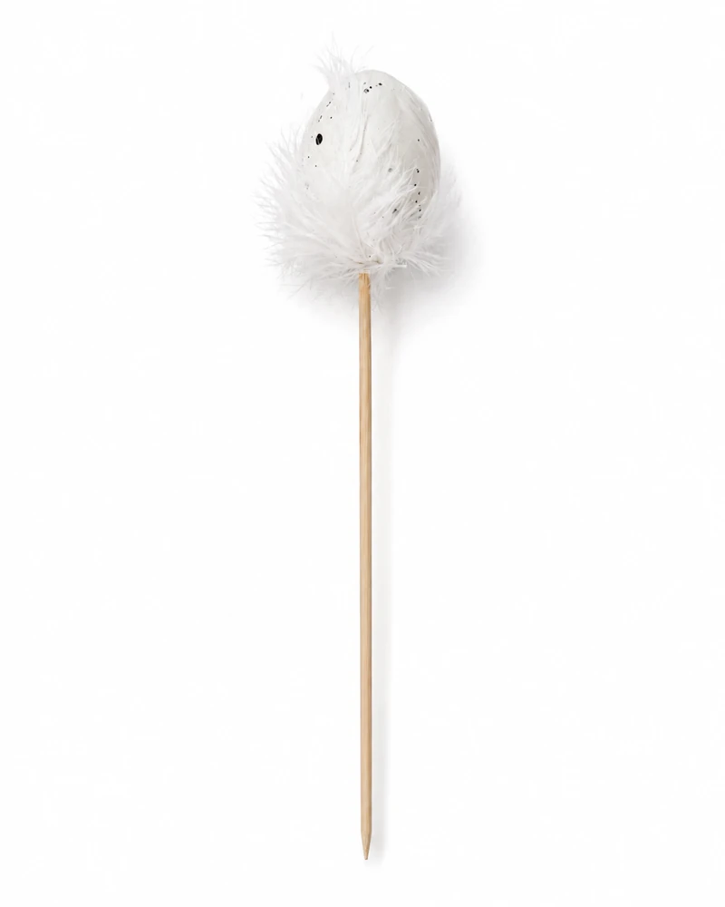 Ei op stok, wit